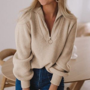 NWT STICH FIX EXCLUSIVE X EVOLUTION BY CYRUS KNIT SWEATER IN OATMEAL XL